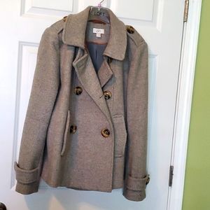Light Gray Ann Taylor Loft Pea Coat